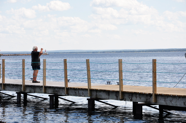 Lee Duquette on the pier