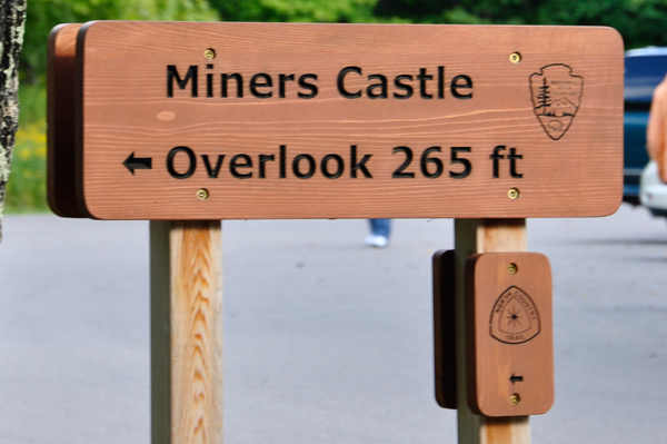 Miners Castle Overlook sign