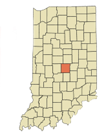 Indiana map showing location of Indianapolis