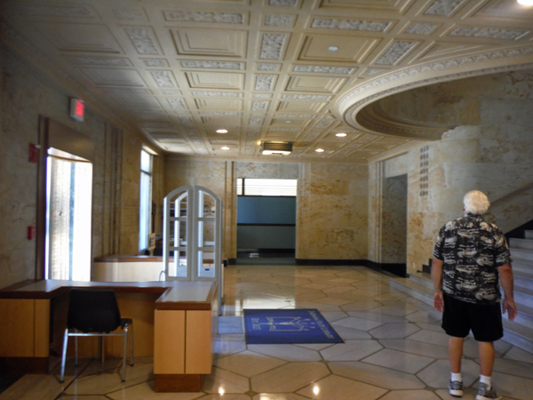 Lee Duquette inside the Indiana State Library