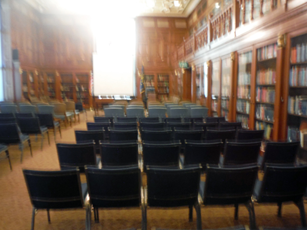 inside the library