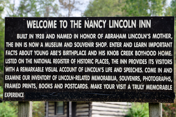 sign about the Nancy Lincoln Inn