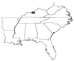 Eastern USA map showing approximate location of Lincoln's birthplace in KY