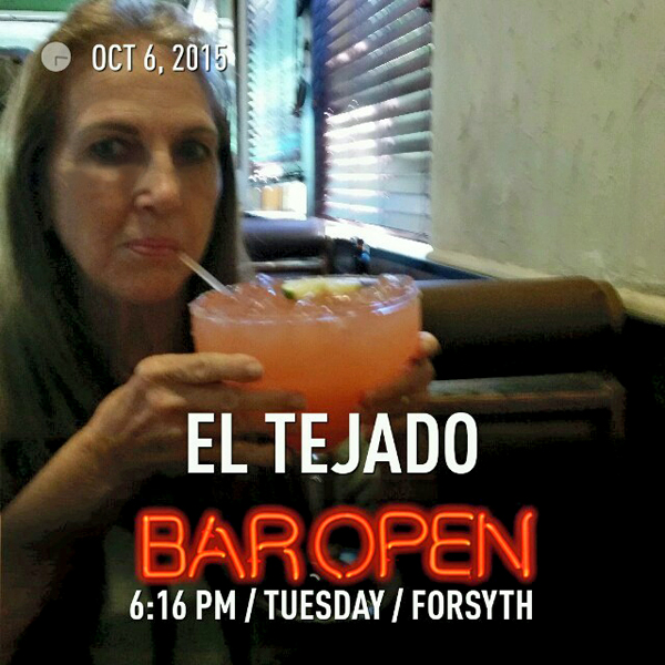 Karen with a jumbo margarita