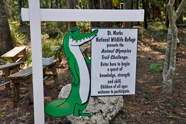 Animal Olympics Challenge Trail sign