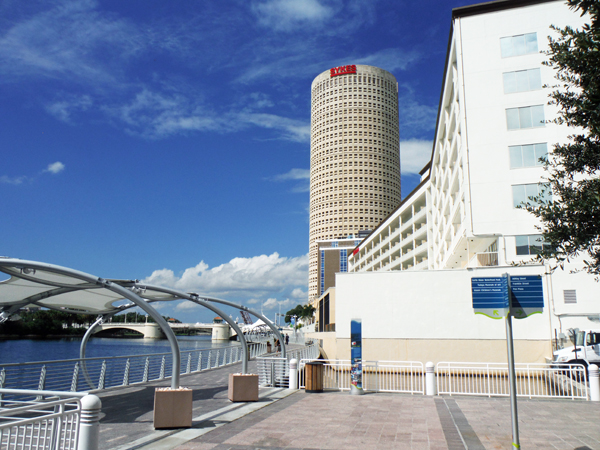 The Tampa Riverfront and the beer can building