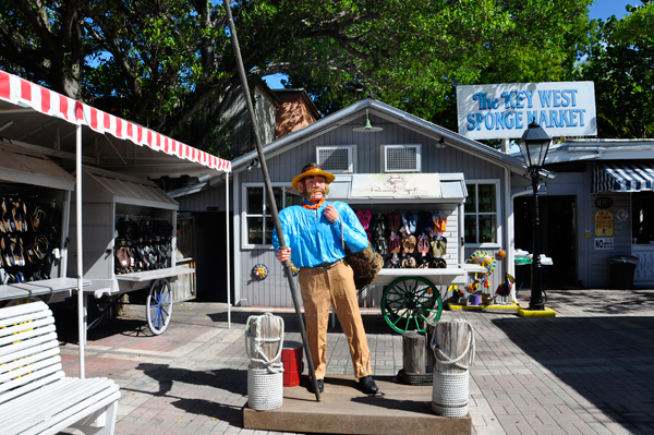 entering Mallory Square and the market place