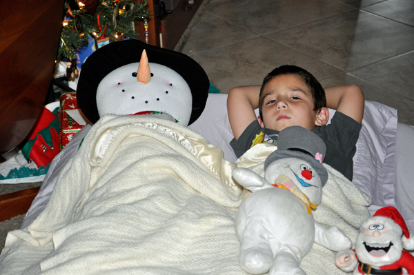 Anthony and Mr Snowman