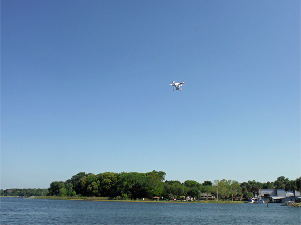 a drone in the sky