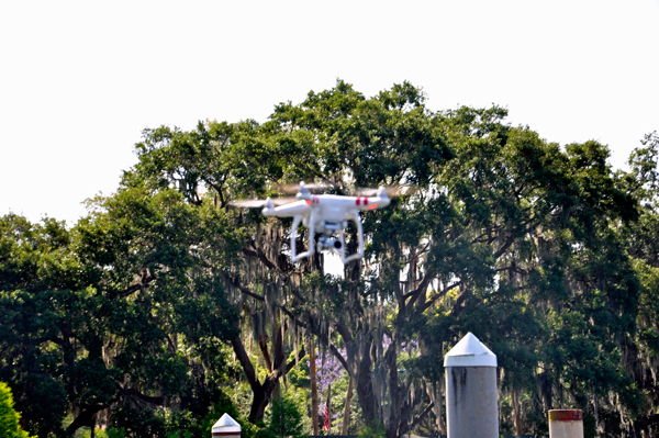 a drone in the sky