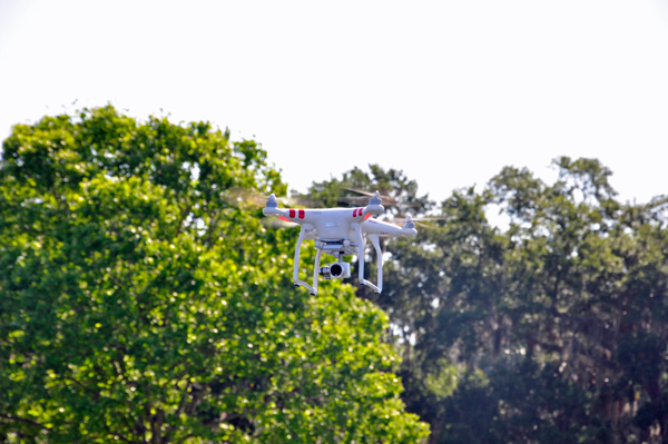 a drone in the sky