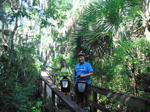 the two RV Gypsies on Segway in Mt Dora