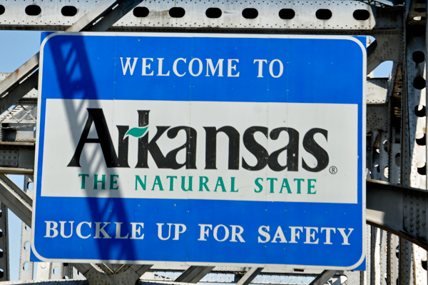 Welcome to Arkansas sign