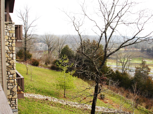 View from the back porch of the timeshare balcony