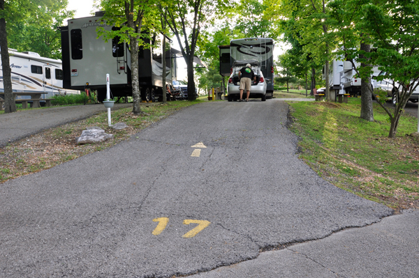 entry to the site of the two RV Gypsies