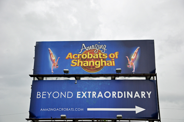 Acrobats of Shanghai sign