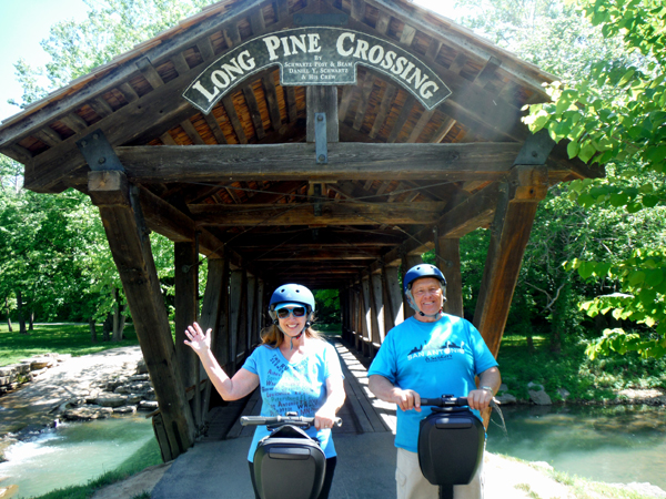 the two RV Gypsies at Long Pine Crossing Covered Bridge