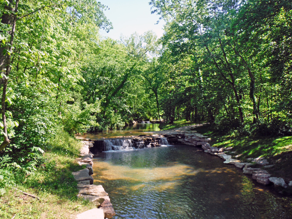 waterfall at Dogwood Canyon Nature Park