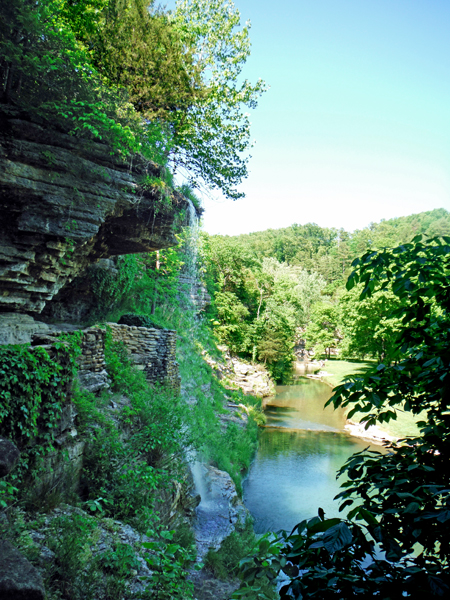 waterfall at Great Spirit Rock Shelter