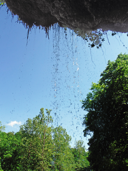 waterfall at Great Spirit Rock Shelter