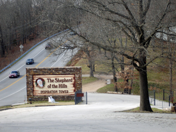 Shepard of the Hills Inspriation Tower sign