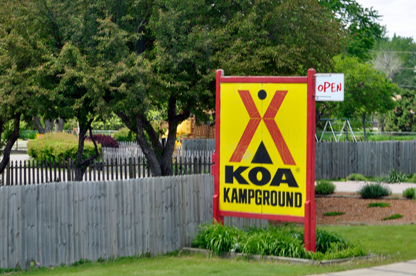 KOA sign