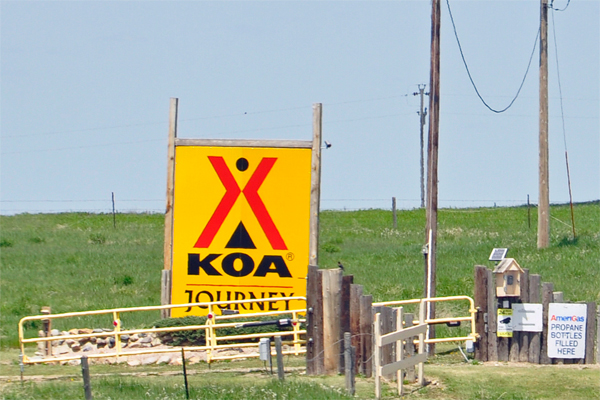 KOA sign