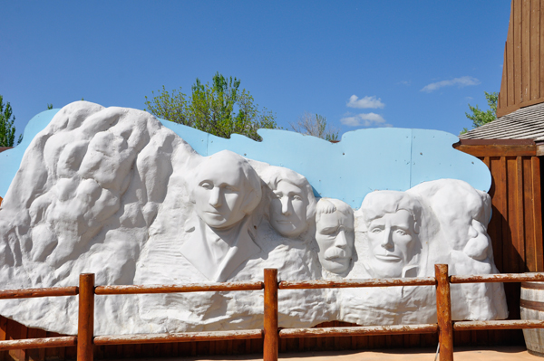 miniature replica of Mount Rushmore