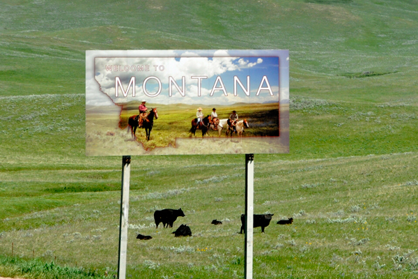 Montana Welcome Sign