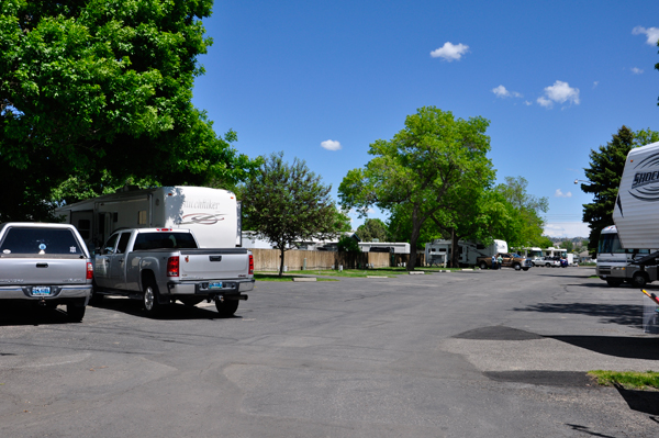 road inside Billings Village RV Park