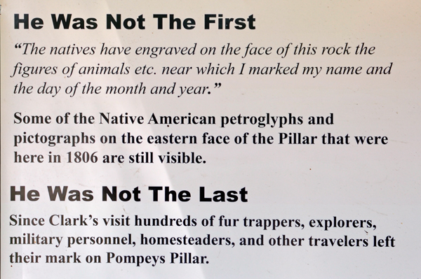 sign at Pompeys Pillar