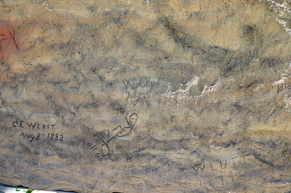 Pompey's Pillar Monument with signatures