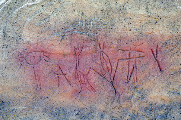 Pompey's Pillar Monument with drawings