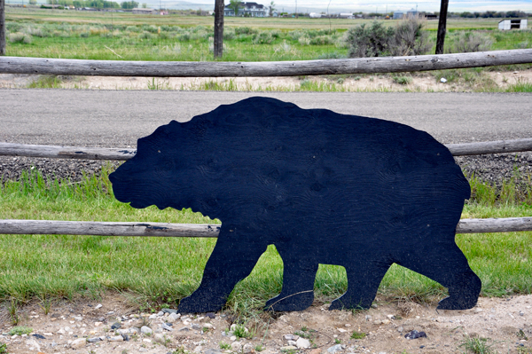 wooden bear cutout