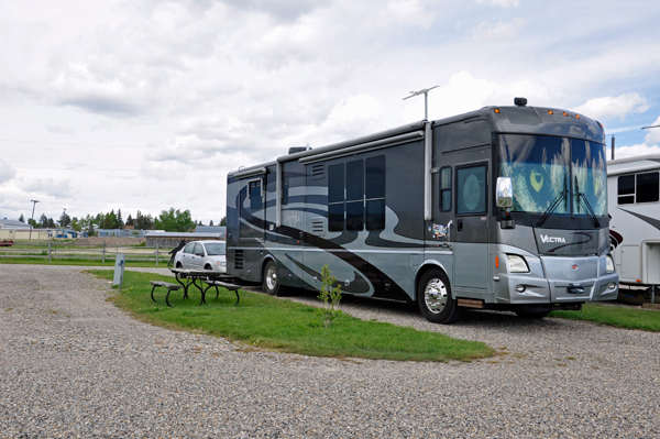 The RV of the two RV Gypsies in White Sulphur Springs, MT