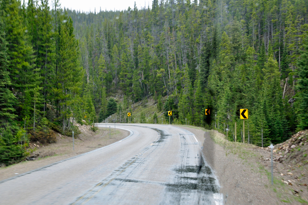 a wet road