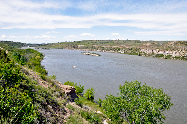 Missouri River and island