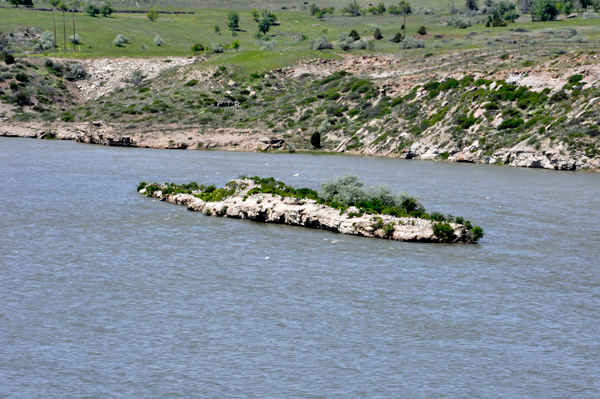 Missouri River and island