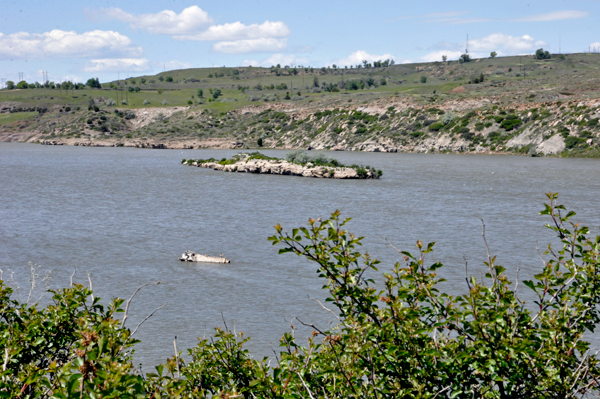 Missouri River and island