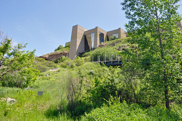 looking up at the top of the Interpretive Center