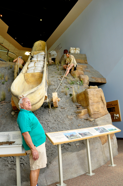 pulling boat upstream demonstration