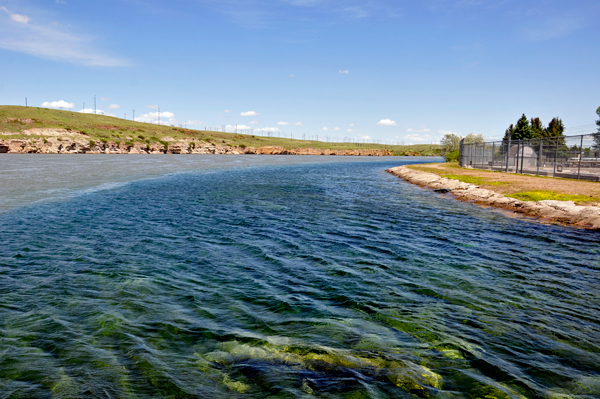 Missouri River and the spring water