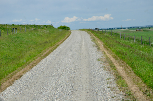 nasty dirt road leading to the campground