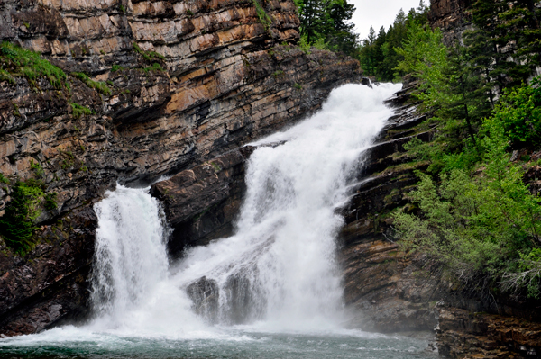 waterfall in Waterton Lakes National Park