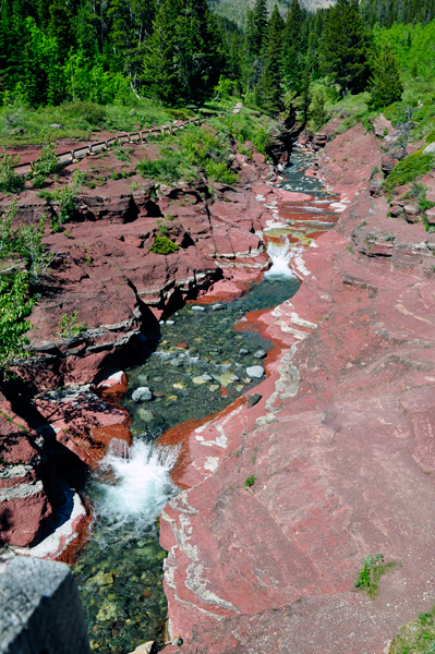 small waterfall at Red Rock Canyon