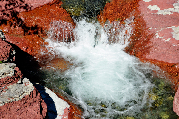 small waterfall at Red Rock Canyon