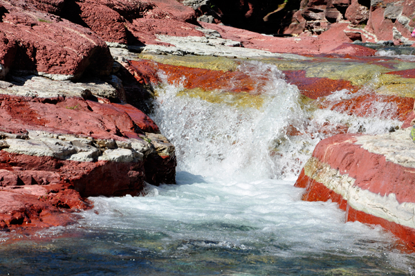 small waterfall at Red Rock Canyon