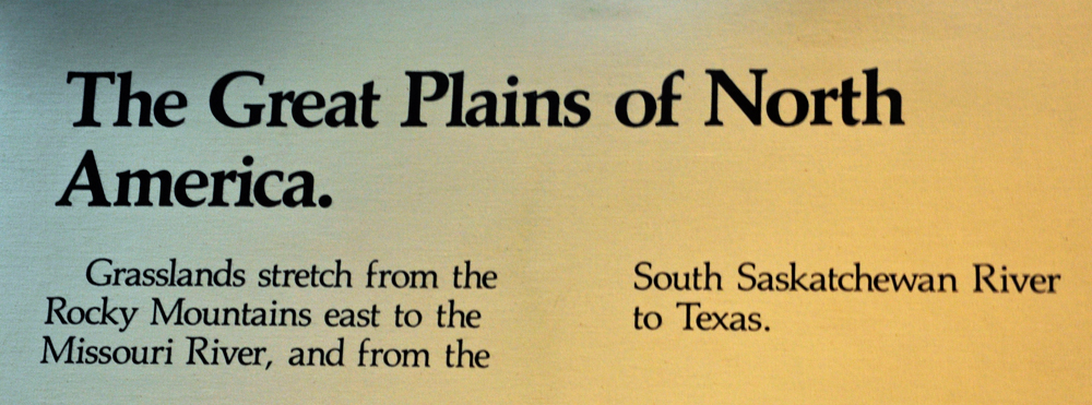 sign about the Great Plaines of North America