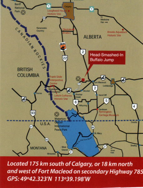 location of Head-Smashed-In Buffalo Jump