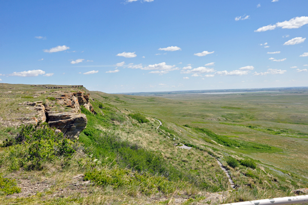 the Buffalo Jump cliff